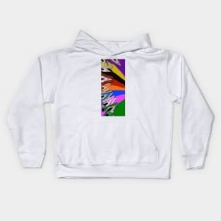 Rainbow A-wings (vertical) Kids Hoodie